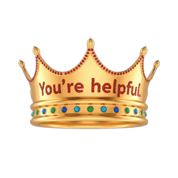 You're helpful crown
